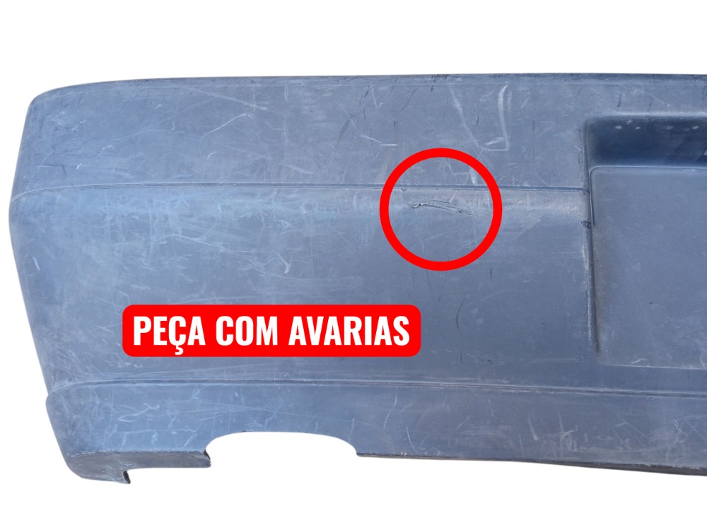 Grade Parachoque Traseiro Fiat Uno Mille 2004 2010 Original  Preto Fosco 2