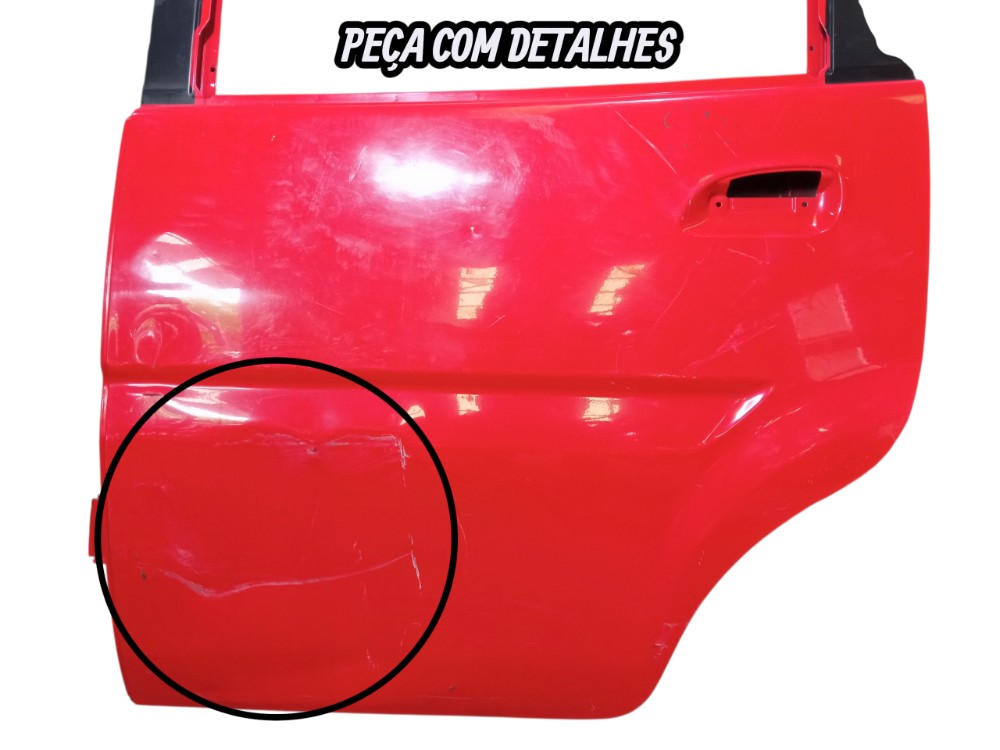 Porta Traseira Esquerda Effa Changhe M100 2009 2012 1.0 Traseira Esquerdo Vermelho 2