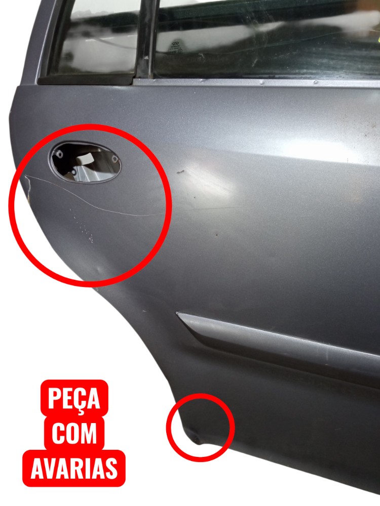 Porta Traseira Direita Chery Face 2010 2015 1.3 16v  Direito Cinza 2
