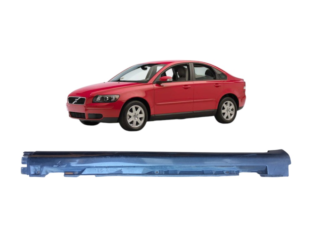 Acabamento Spoiler Saia Lateral Direito Volvo S40 2005 2009  Preto