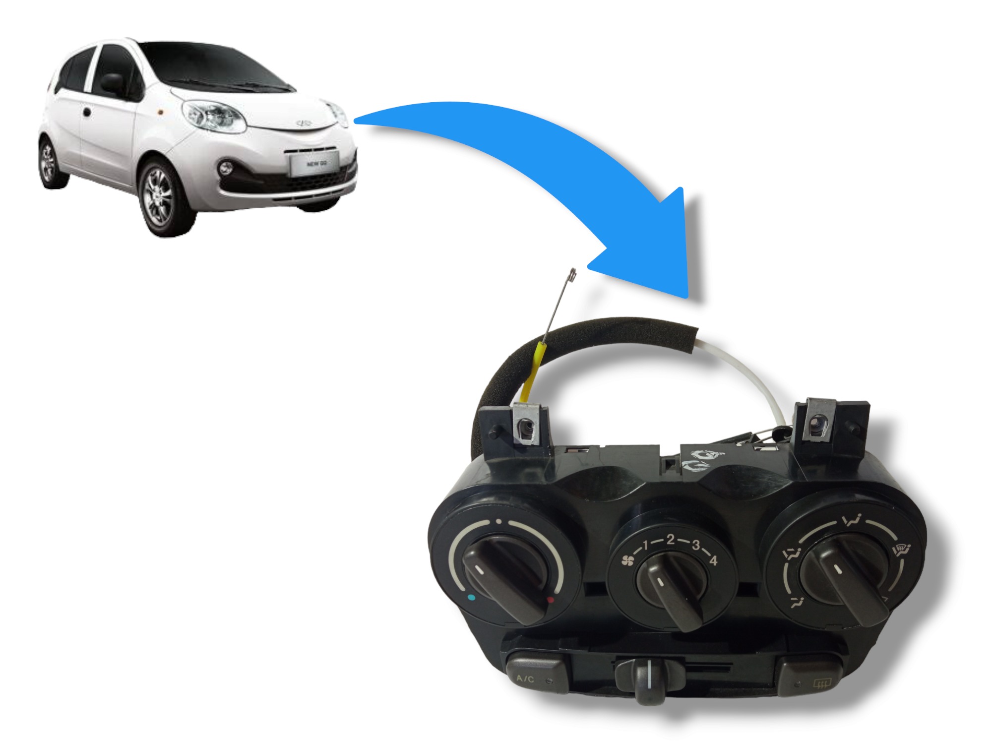 Comando Controle Ar Condicionado Chery Qq 2014 2018 Usado 1
