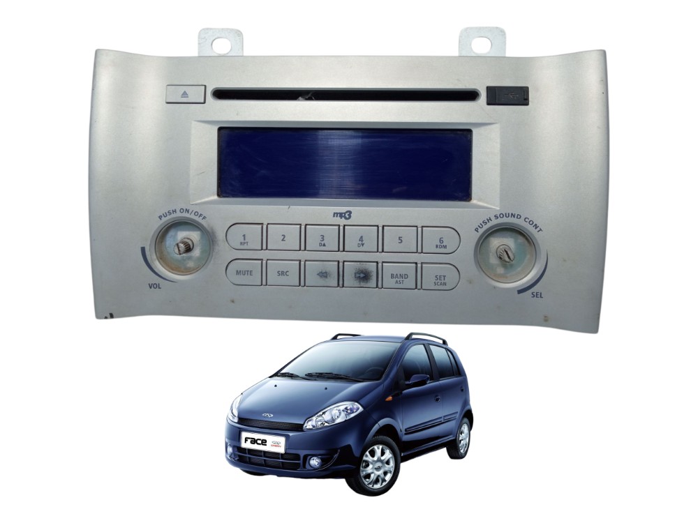 Radio Som Cd Player Mp3 Chery Face 2010 2015 1.3 16v  Cinza