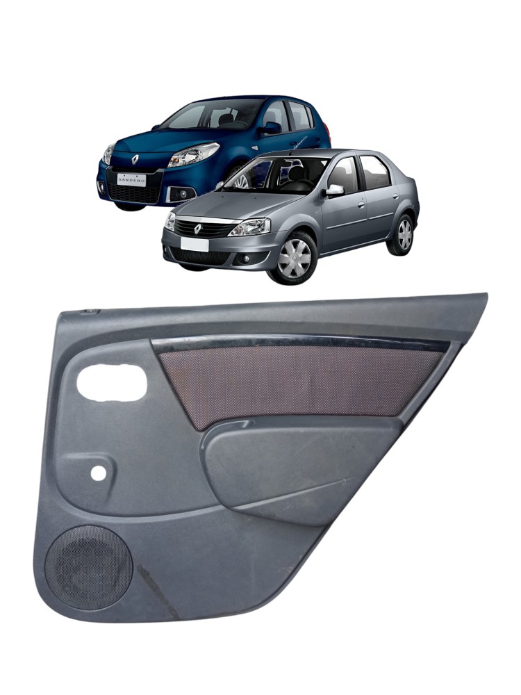 Forro Porta Traseira Direita Renault Logan Sandero 2008 2014 Cinza 1