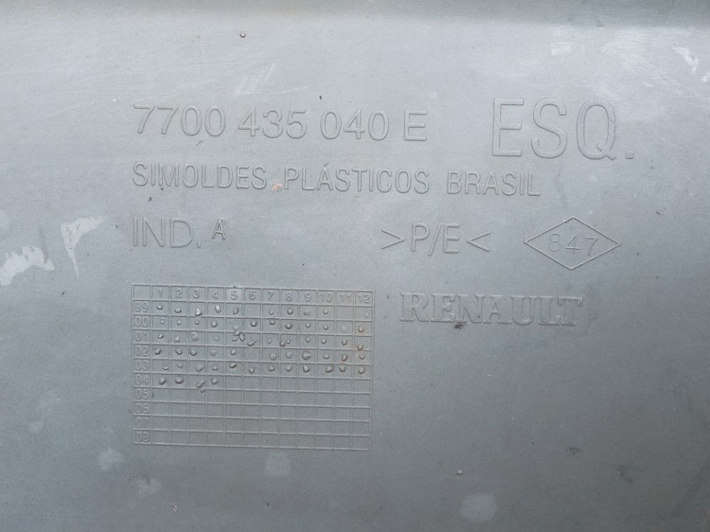 Forro De Porta Dianteira Esquerda Renault Clio 2002 2010  Cinza 6