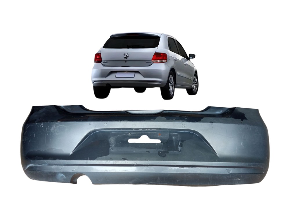 Grade Parachoque Traseiro Vw Gol G6 2012 2016 Original  Cinza Brilhante 1