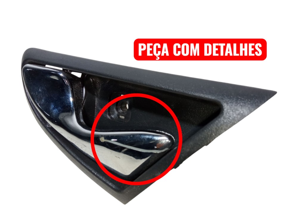 Maçaneta Interna Porta Traseira Esquerda Jac J3 2010 2013  Cromado Traseira 2
