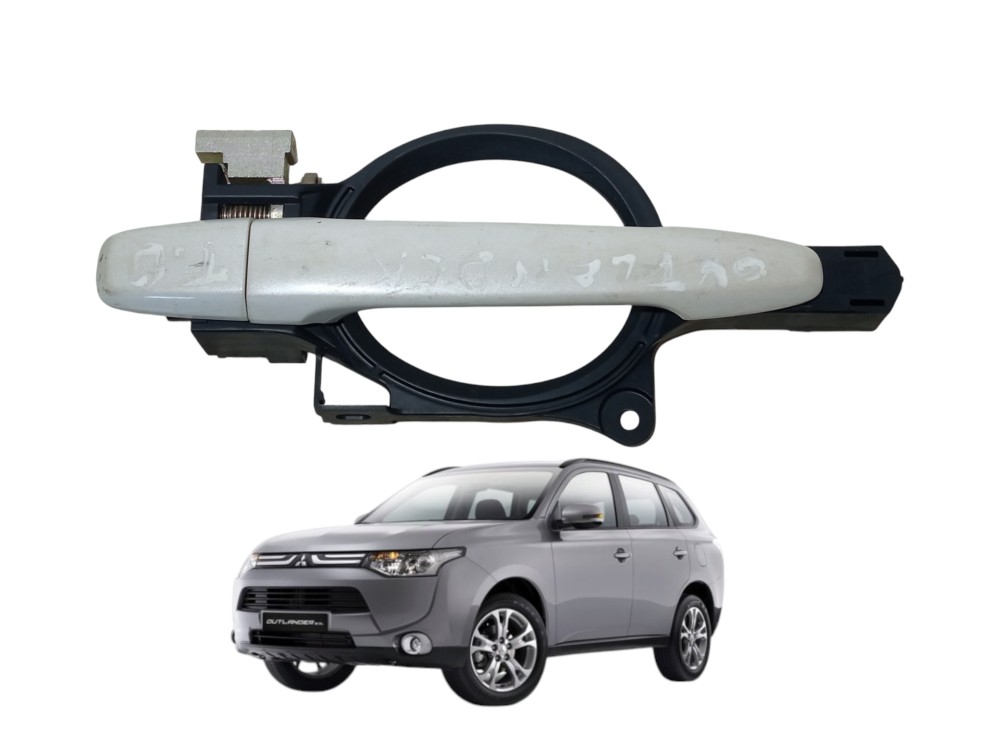 Macaneta Externa Porta Dianteira Direita Outlander 2011 2015 Branco Dianteira 1