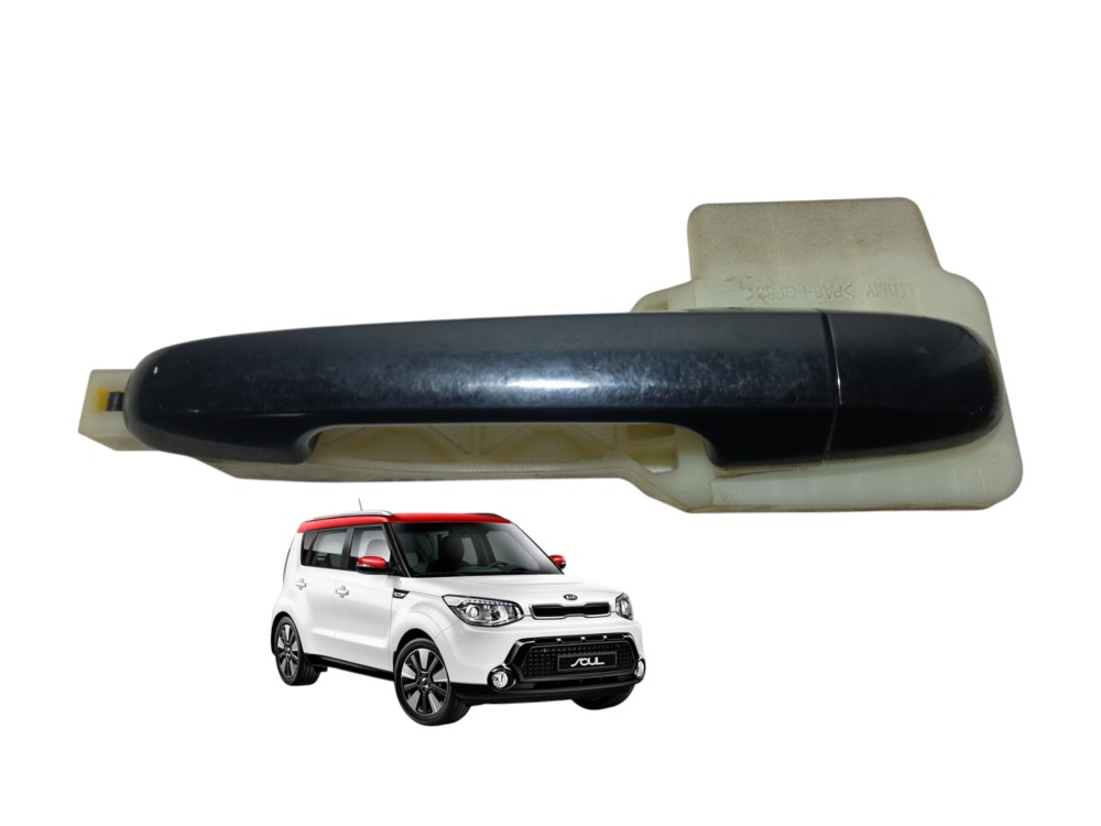 Macaneta Externa Porta Traseira Esquerda Kia Soul 2009 2012  Preto Traseira 1