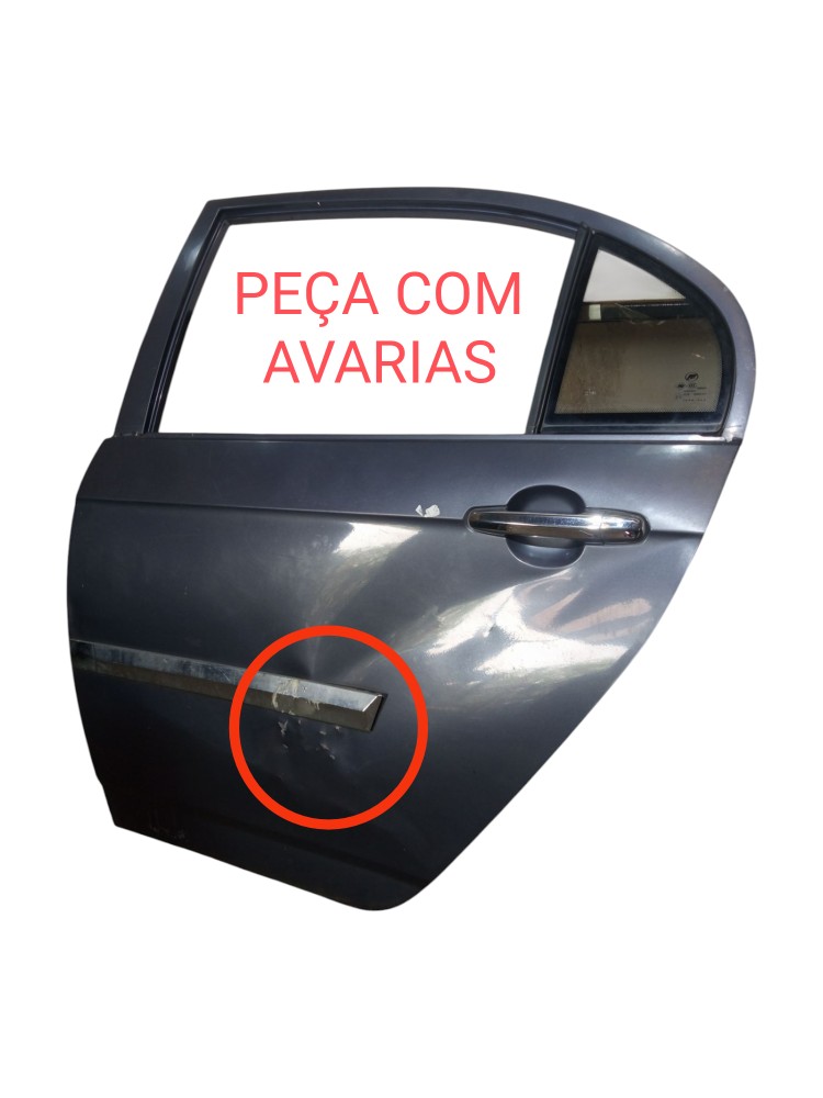 Porta Traseira Esquerda Lifan 620 2009 2010 2011 2012 1.6  Traseira Esquerdo Cinza 2