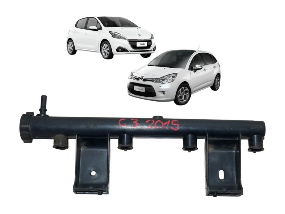 Flauta Dos Bicos Injetores Citroen C3 Peugeot 208 2013 2016 1