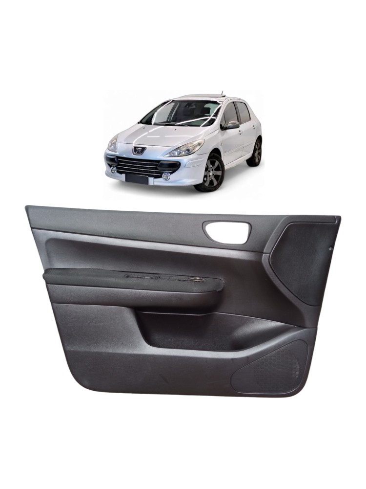 Forro Porta Dianteira Esquerda Peugeot 307 Hatch 2006 2012  Preto 1