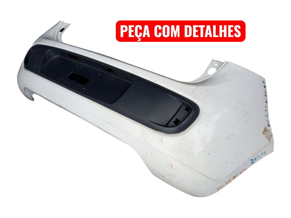 Grade Parachoque Traseiro Fiat Palio Attractive 2012 2016  Branco Brilhante 2
