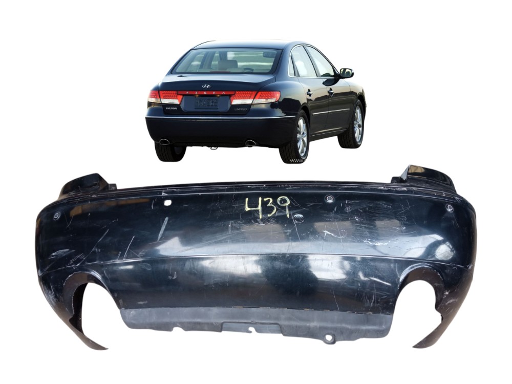 Grade Parachoque Traseiro Hyundai Azera 2007 2010 Original  Preto Brilhante 1