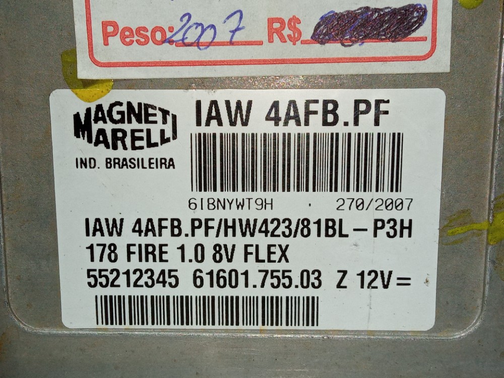 Modulo Injecao Fiat Palio Siena Fire 2006 2009 1 0 8v Flex 2