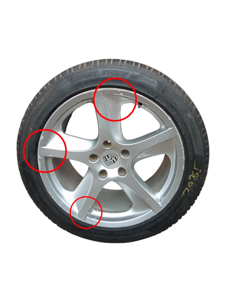 Jogo De Rodas Aro 20 Pneu 275 45 Porsche Cayenne 2008 Prata 3