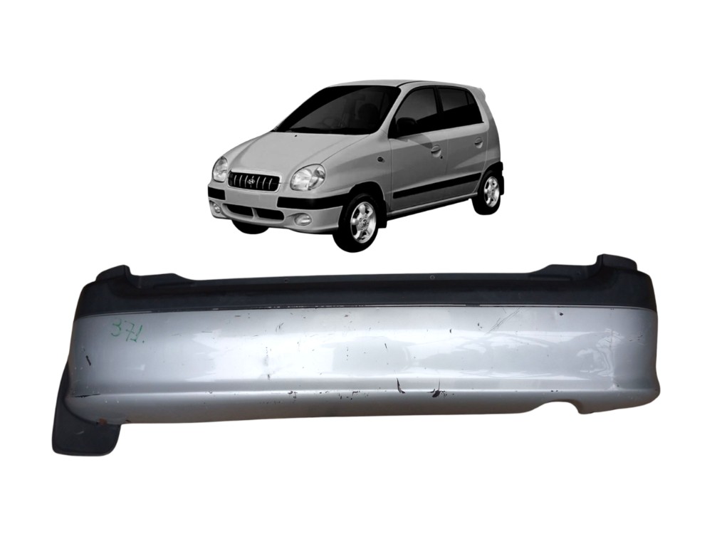 Grade Parachoque Traseiro Hyundai Atos Prime 2000 2003  Prata Brilhante 1