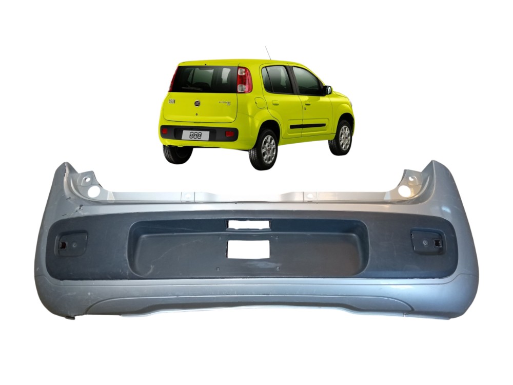 Grade Parachoque Traseiro Fiat Uno Vivace 2011 2014 Original Prata Brilhante 1
