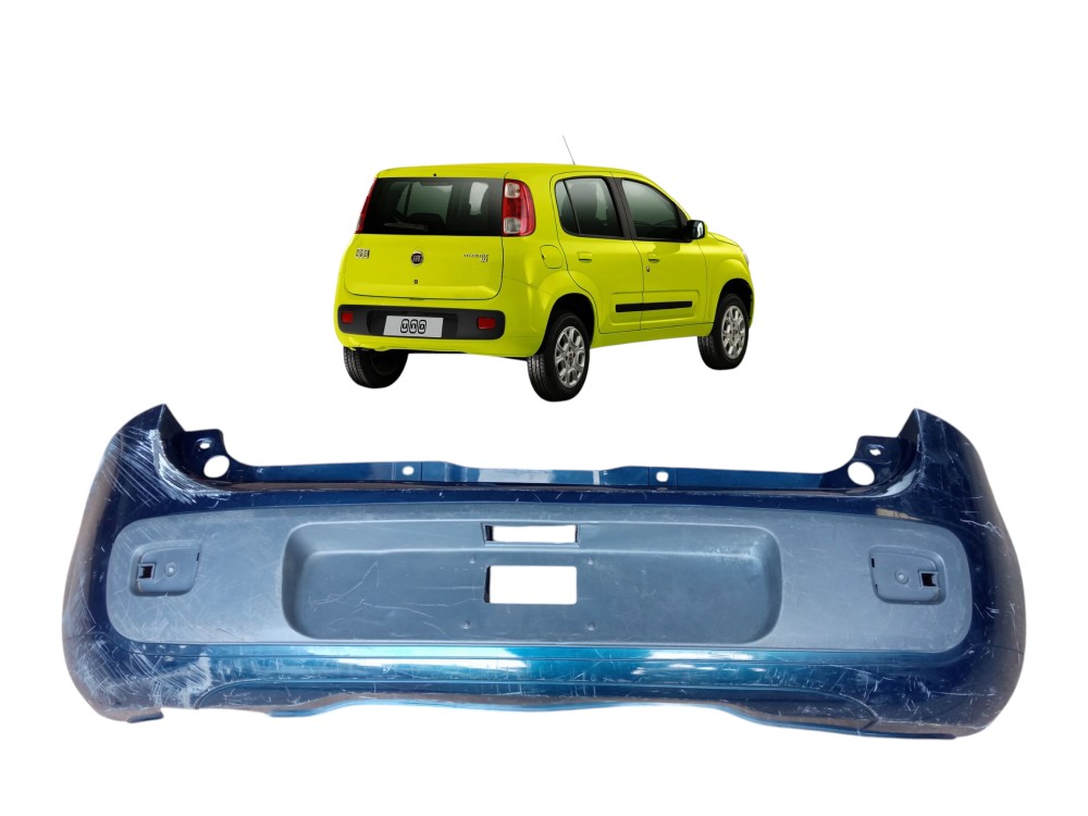 Grade Parachoque Traseiro Fiat Uno Vivace 2011 2014 Original Verde Brilhante 1