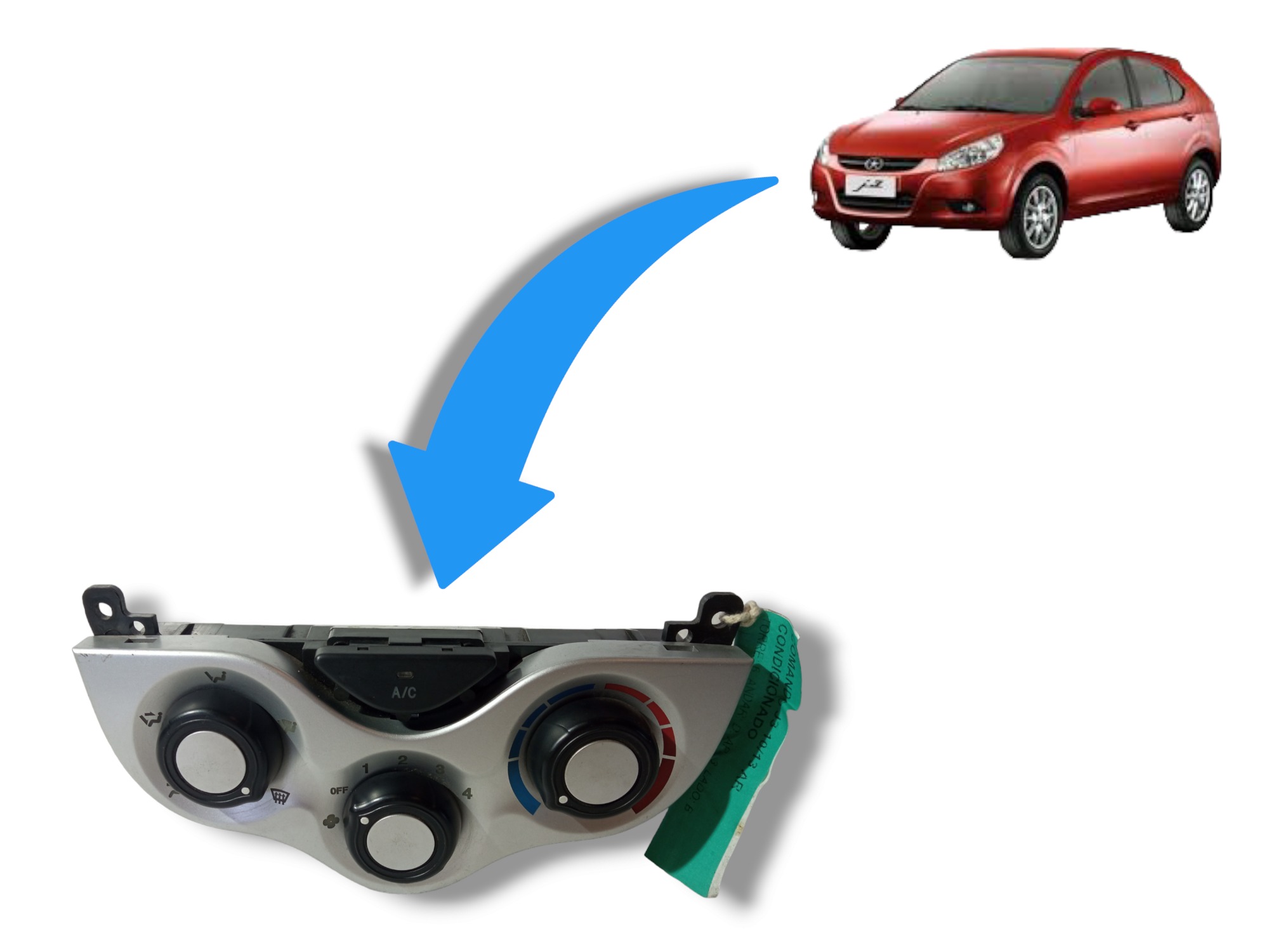 Comando Controle Ar Condicionado Jac J3 2010 2013 Original 1
