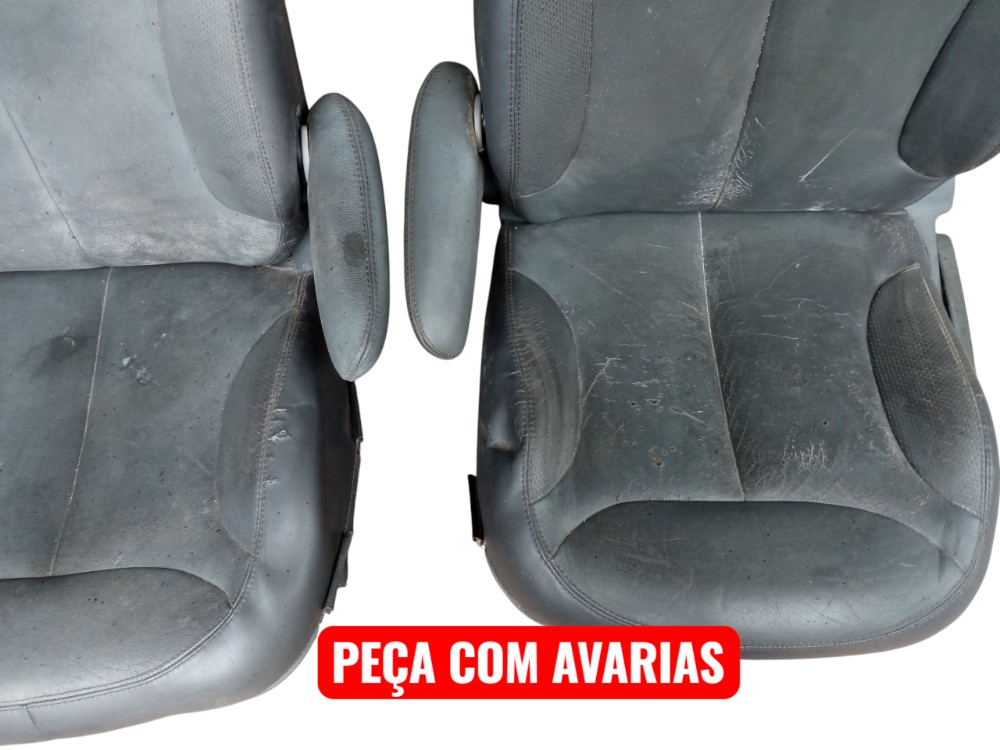 Par Banco Dianteiro Couro Citroen C3 2006 2012 Original  Preto 2