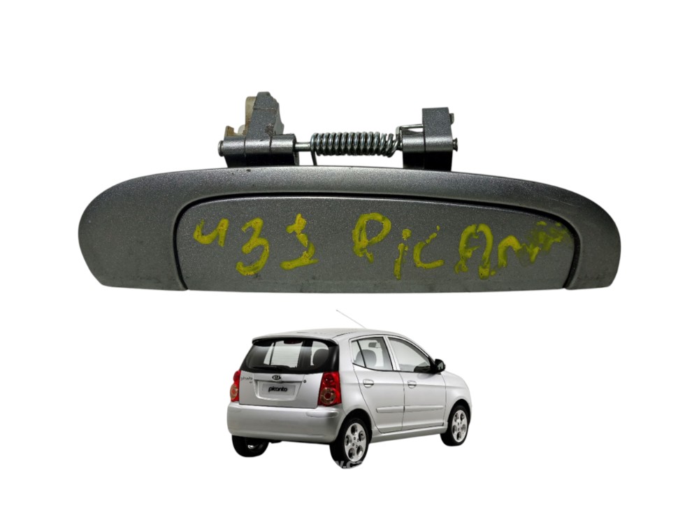 Macaneta Externa Traseira Direita Kia Picanto 2006 2011  Cinza Traseira 1