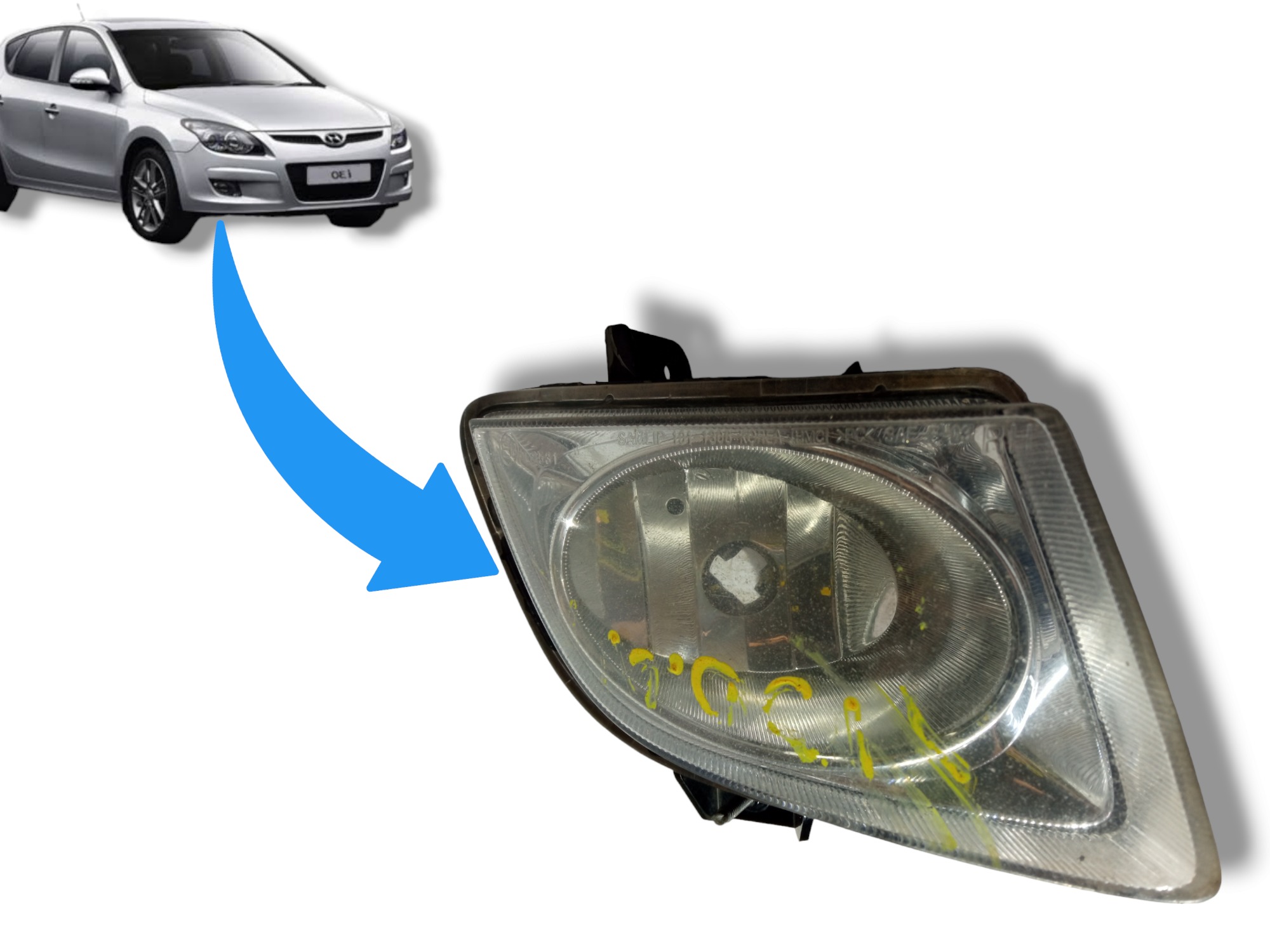 Farol De Milha Lado Direito Hyundai I30 2008 A 2012 Original 2