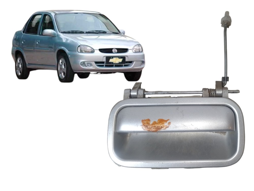 Macaneta Externa Porta Traseira Esquerda Classic 1994 2003 Cinza Traseira 1