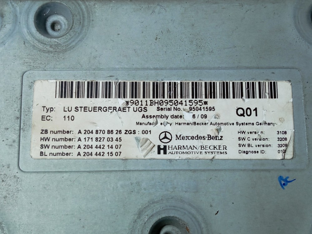 Modulo Controle Multimidia Mercedes Benz E350 2010 Original 2