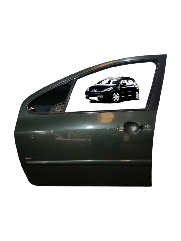 Porta Dianteira Esquerda Peugeot 307 2006 2012 1.6 16v Hatch Dianteira Esquerdo Verde 1