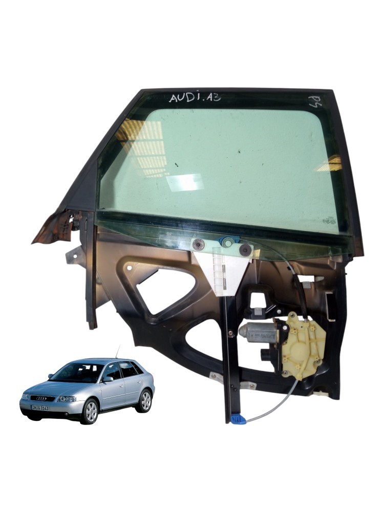 Arco Maquina Vidro Porta Traseira Direita Audi A3 2000 2005  Preto