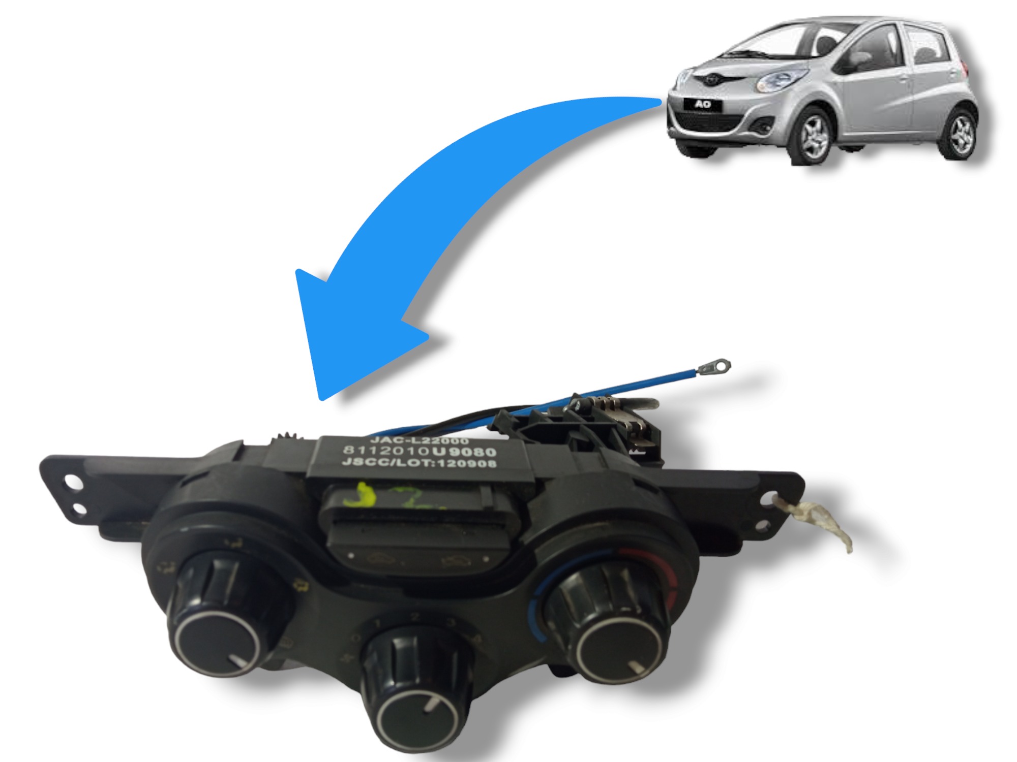 Comando Controle Ar Condicionado Jac J2 2011 2016 Original 1