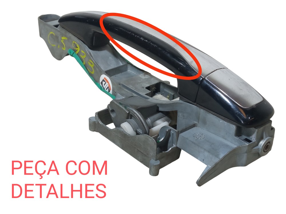Macaneta Externa Dianteira Direita Citroen C5 2009 2012  Preto Dianteira 2