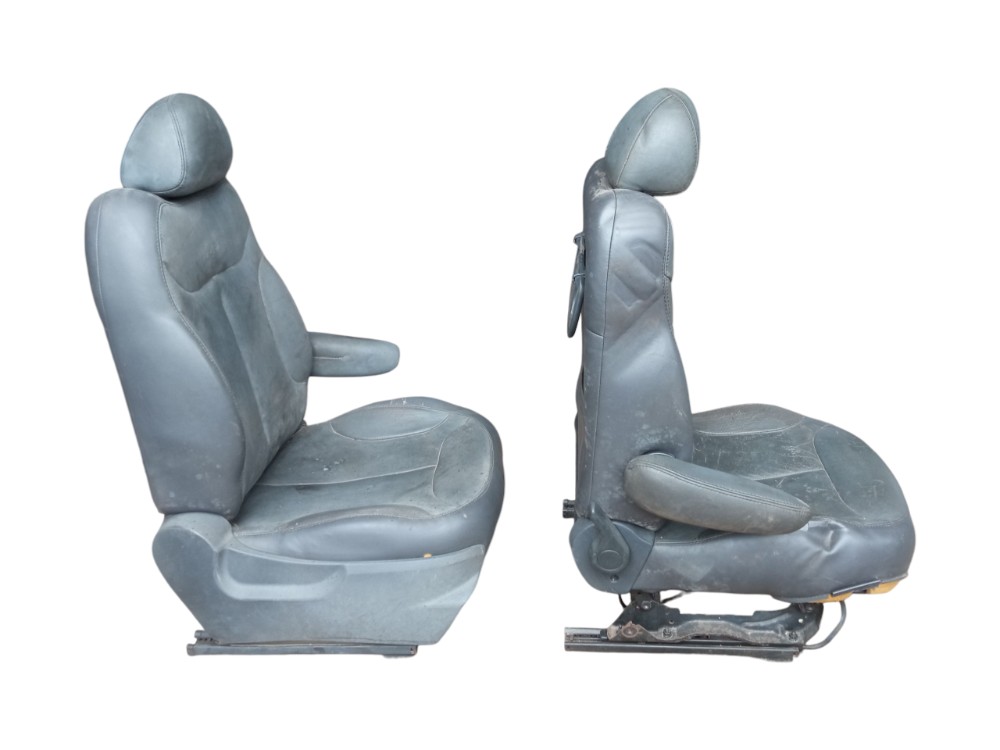 Par Banco Dianteiro Couro Citroen C3 2006 2012 Original  Preto 7