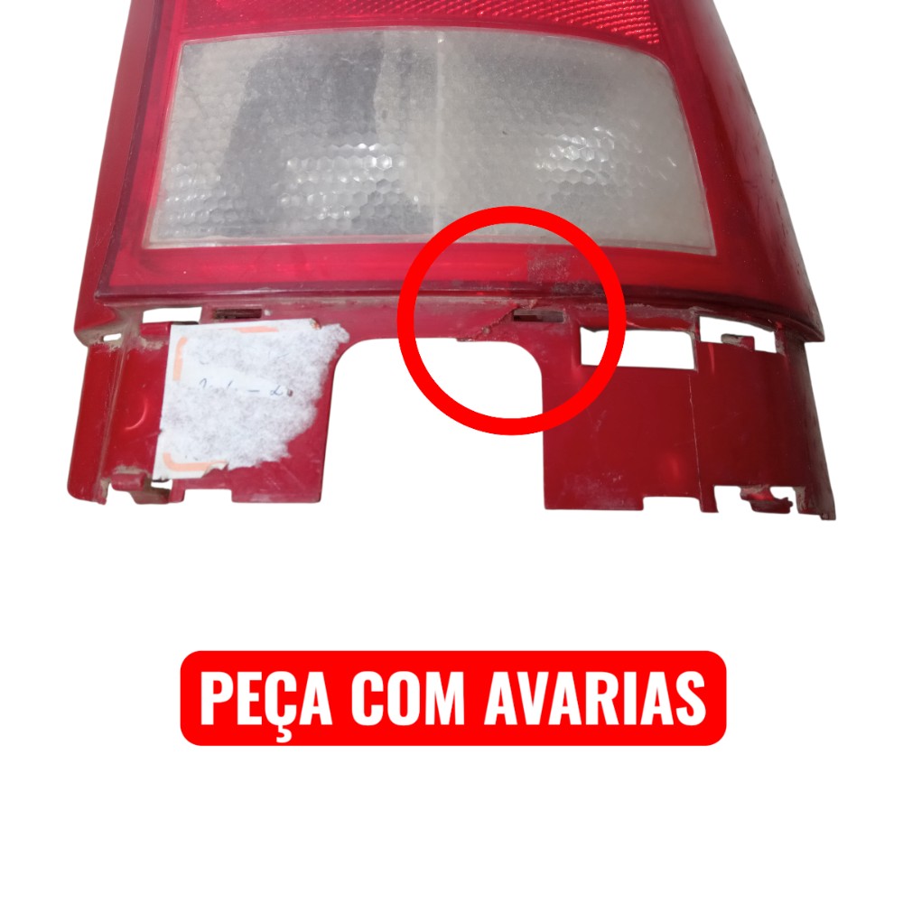 Lanterna Traseira Direita Volkswagen Gol G4 2006 2012 Direito/passageiro Vermelho 2