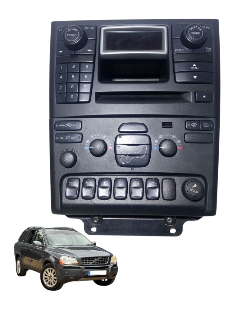 Central Multimidia Comando Ar Painel Volvo Xc90 T6 2004 2005 1