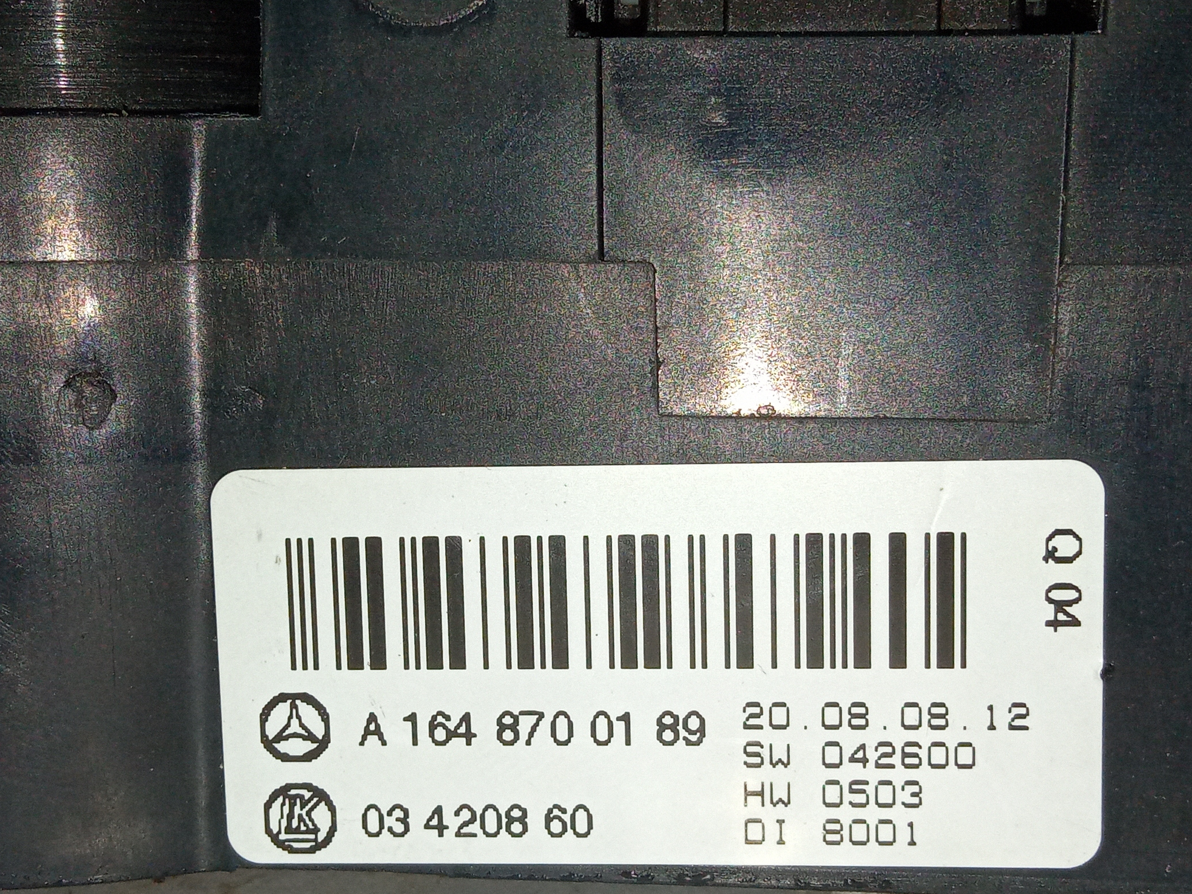 Botao Comando Ar Traseiro Mercedes Ml350 2006 2008 Original  Preto 3