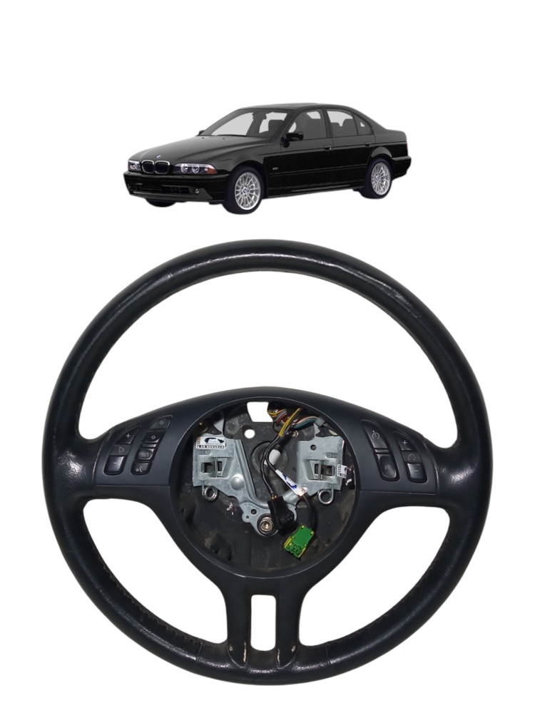Volante Direcao Bmw 525i 99 2000 2001 2002 2003 2004 Usado  Preto 1