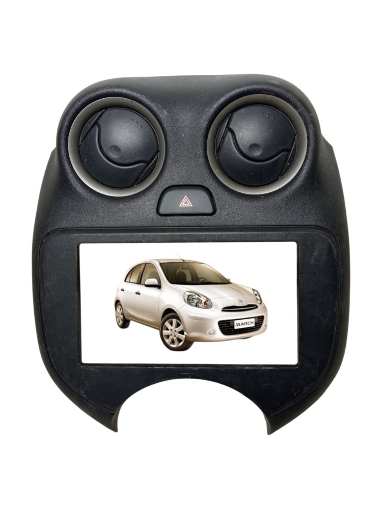 Moldura Painel Central Difusor Ar Nissan March 2012 2014 1