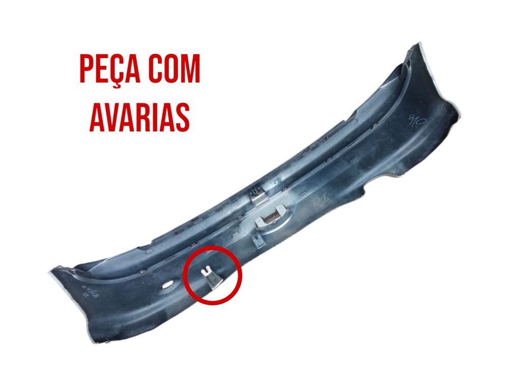 Grade Parachoque Traseiro Peugeot 206 2000 2008 Original  Prata Brilhante 2