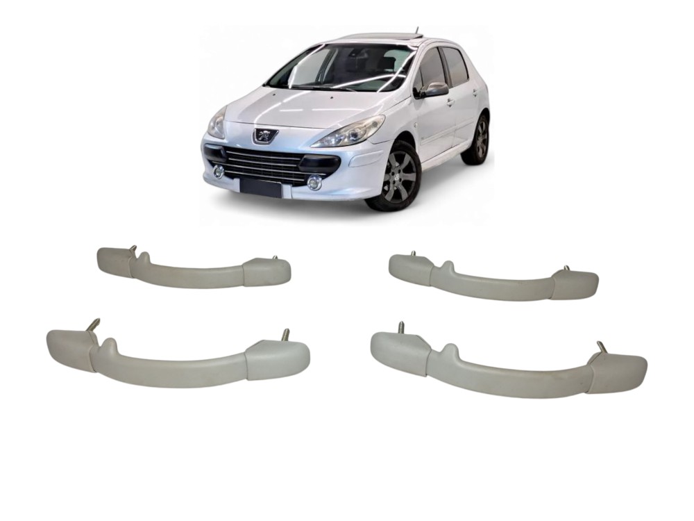 Kit Jogo Alca De Teto Puxador Peugeot 307 2006 2012 Original 1