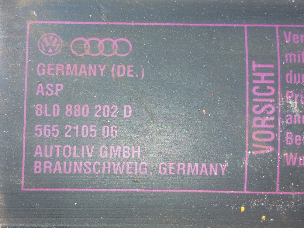 Bolsa Airbag Passageiro Audi A3 2000 2005 Original Usado 6