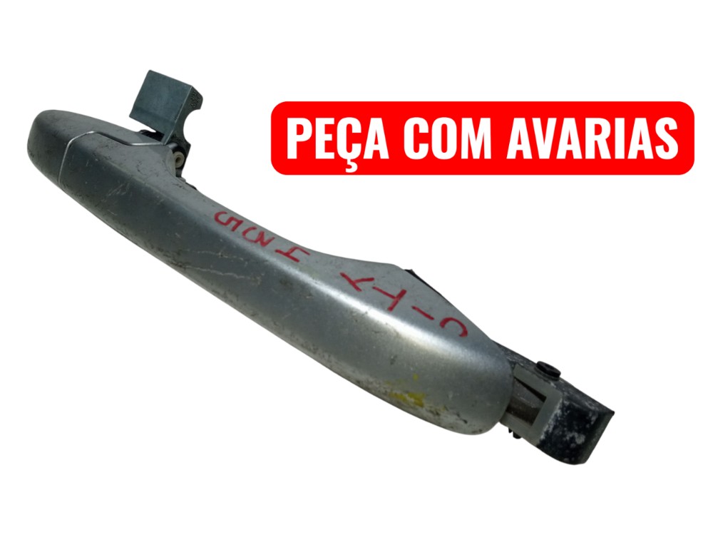 Macaneta Externa Porta Traseira Direita Honda City 2009 2014 Cinza Traseira 2