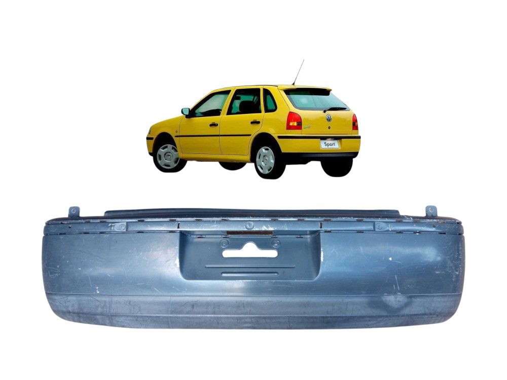 Grade Parachoque Traseiro Vw Gol G3 2000 2004 Original  Preto Fosco 1