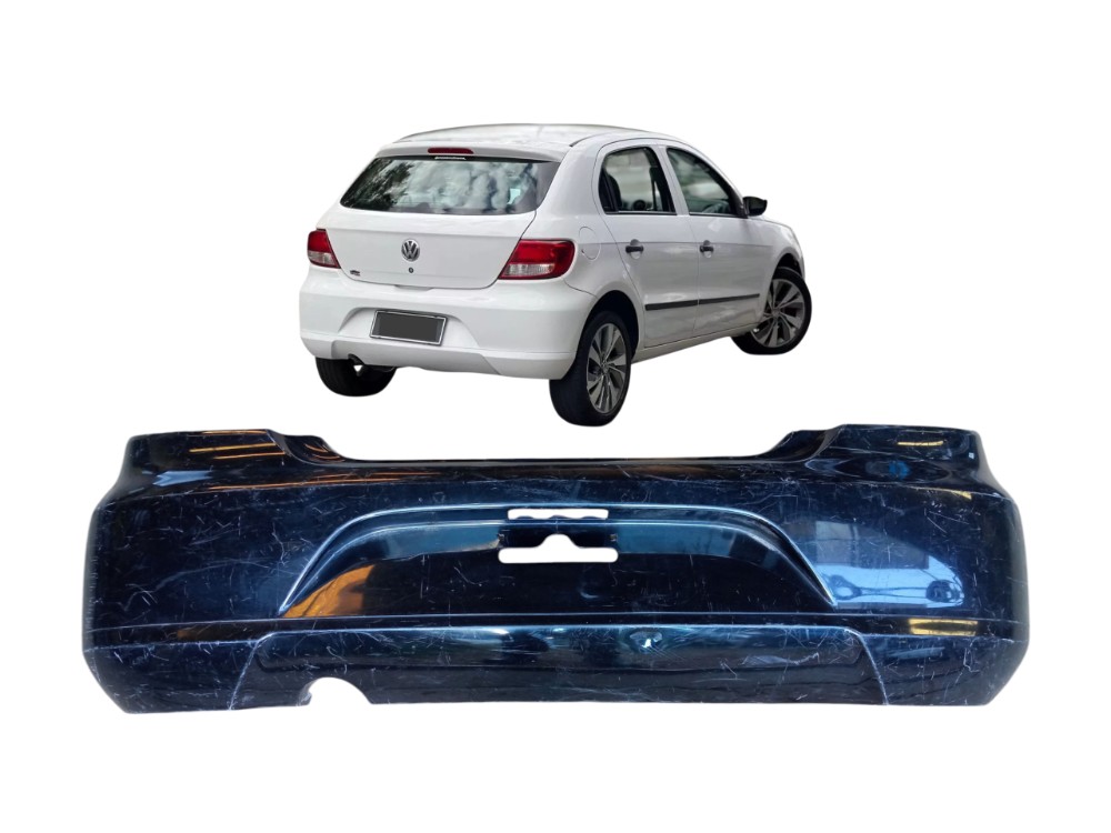 Grade Parachoque Traseiro Vw Gol G5 2009 2012 Original  Preto Brilhante 1