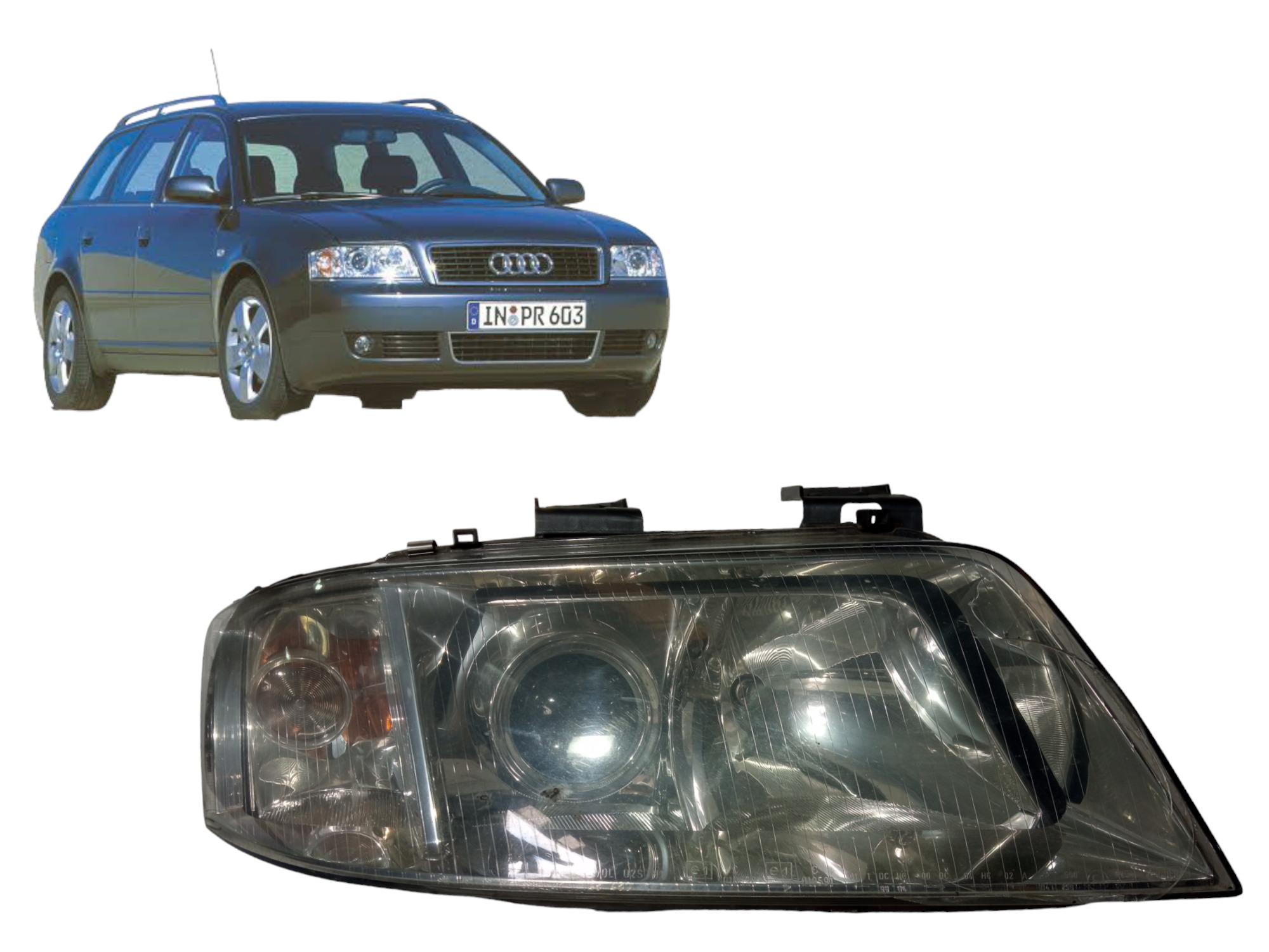 Farol Lado Direito Audi A6 Variant 2000 2002 Usado Original Direito 3
