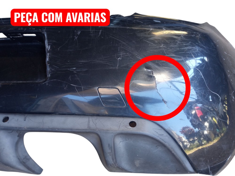 Grade Parachoque Traseiro Citroen Ds3 2014 1.6 Original  Preto Brilhante 2