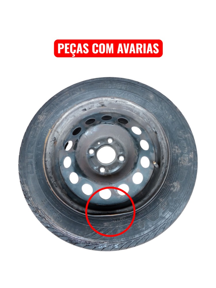 Kit Jogo Roda De Ferro Aro 16 Ford Ka Sedan 2018 2019 1.5 Preto 2