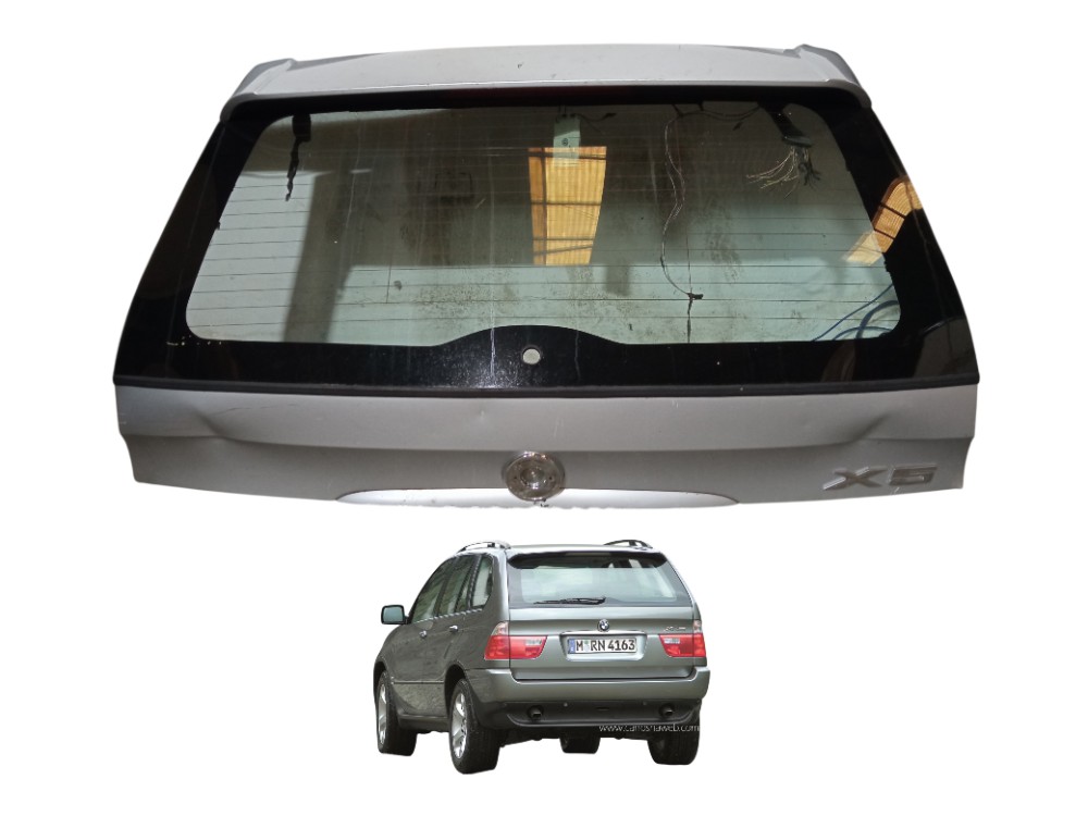Tampa Traseira Blindada Porta Malas Bmw X5 2002 2006 Prata 1