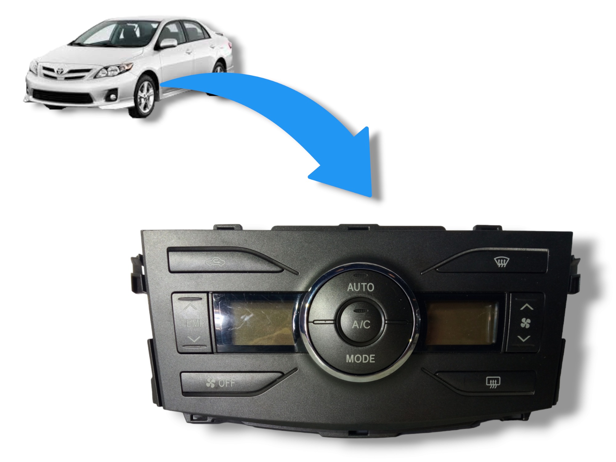Comando Controle Ar Condicionado Toyota Corolla 2009 A 2013 1