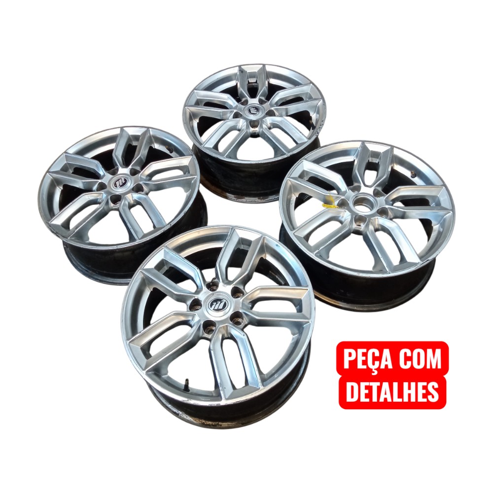 Jogo De Rodas Liga Leve Aro 17 Lifan X60 2013 2016 5 Furos Prata 2